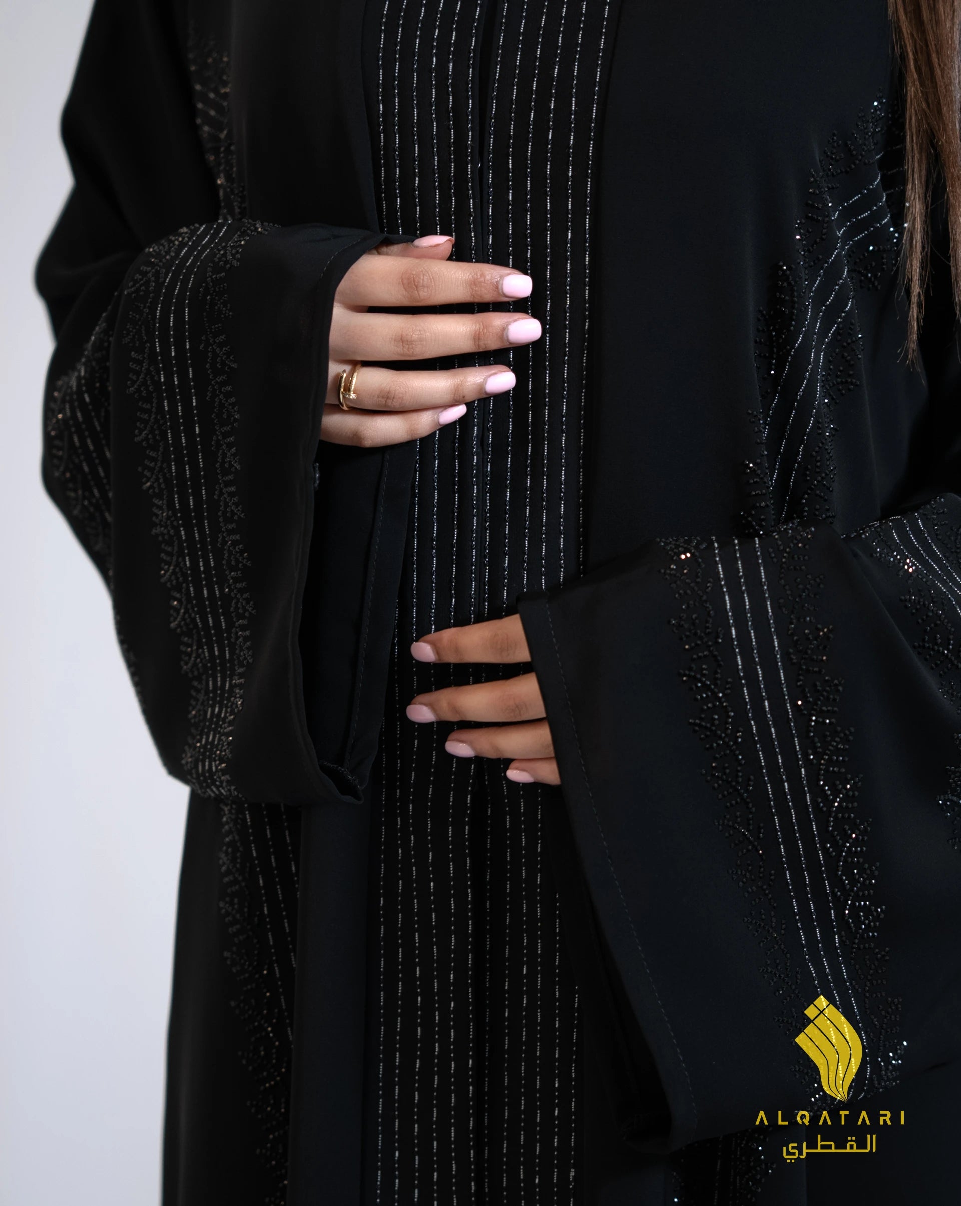 Galaxy Black Embroidered Abaya