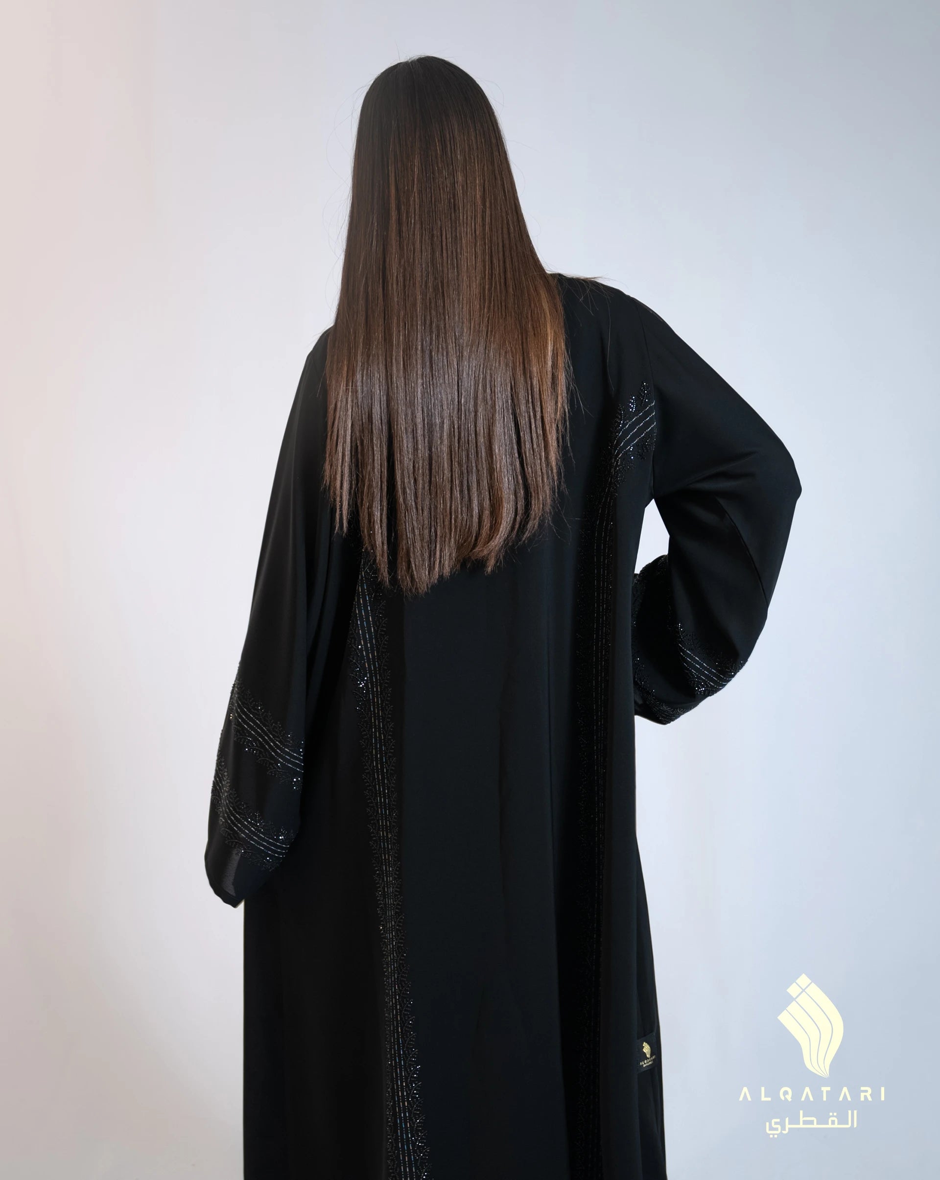 Galaxy Black Embroidered Abaya