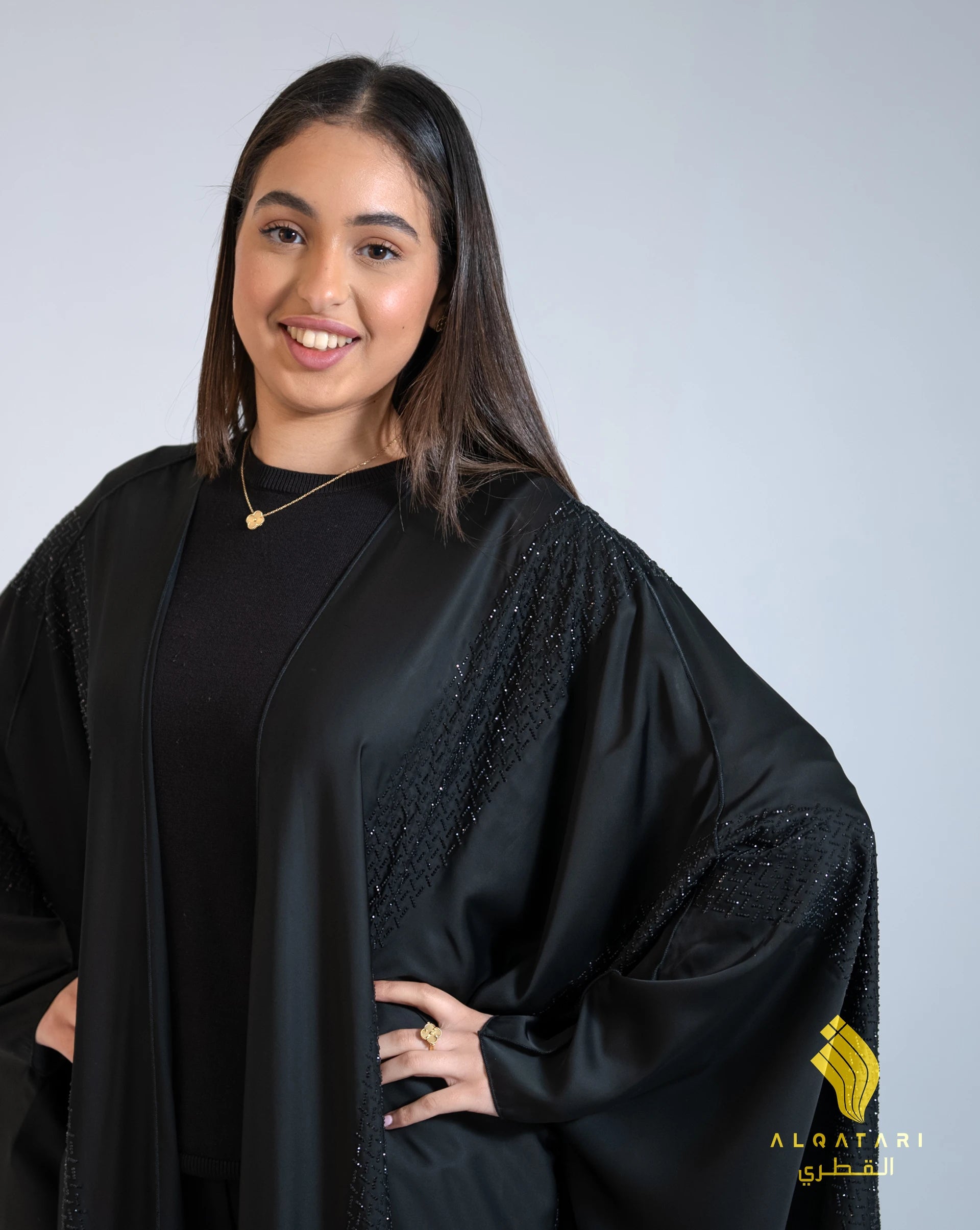 Exquisite Bahraini Satin Abaya